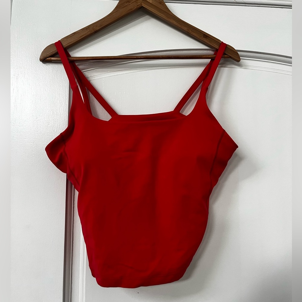 Lululemon Athletica Red Long Line Sports Bra Top